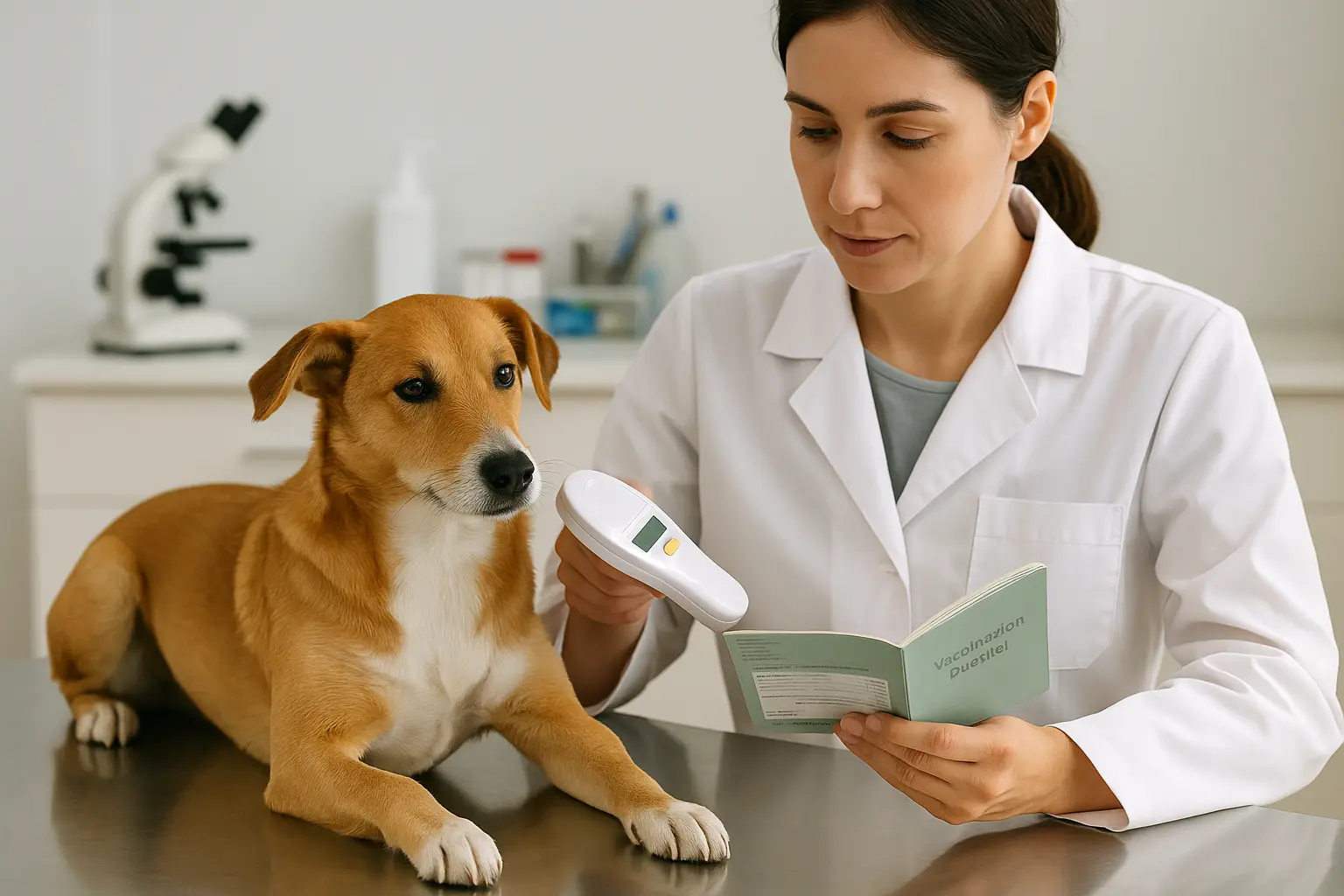 Veterinary check before flight